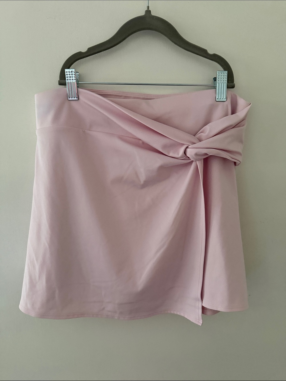 Light Pink Knot-Front Mini Skort